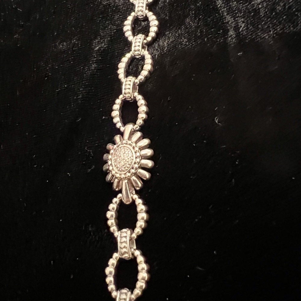 LAGOS Caviar Link Bracelet with Diamond Starburst